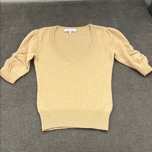 Frame Denim Gold Scoop Neck Sweater